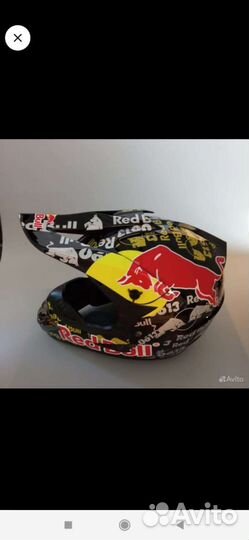 Шлем кроссовый с очками и перчатками