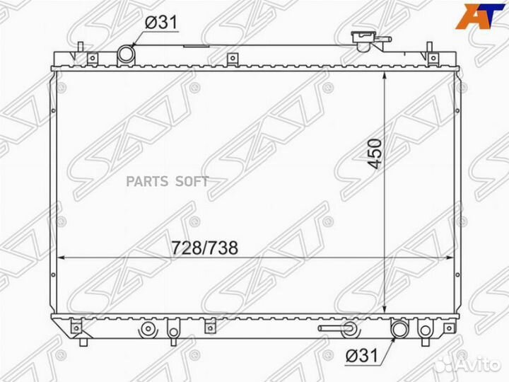 Радиатор охлаждения Тойота Харриер 5S-FE 97-03