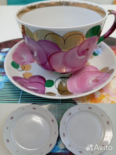 Чайная пара Дулево, тарелка СССР