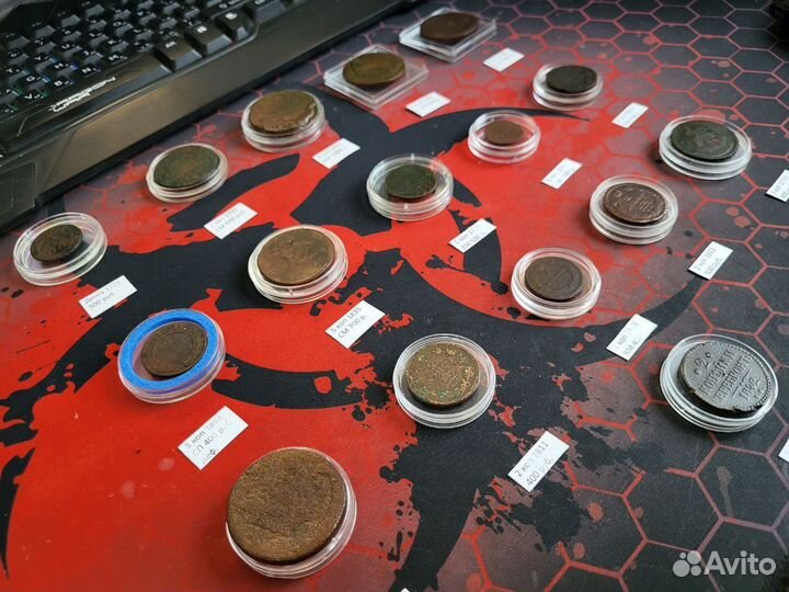 Коллекция монет 1731-1894 в футлярах