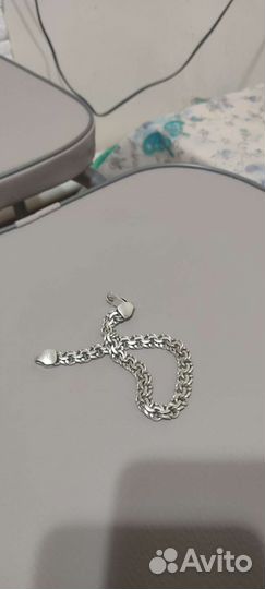 Серебряный браслет мужской бу