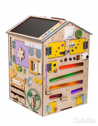 Бизиборд домик 40*60 см с подсветкой