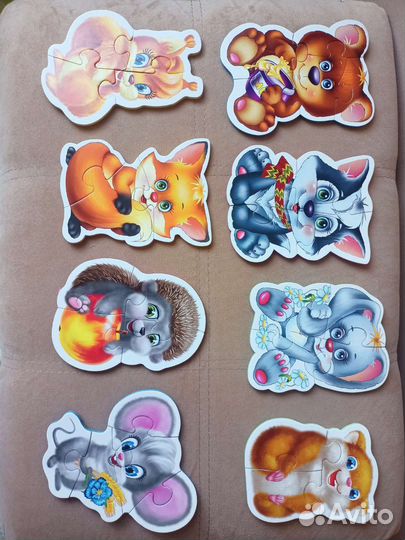 Мягкие пазлы для малышей (3-4-5 деталей)