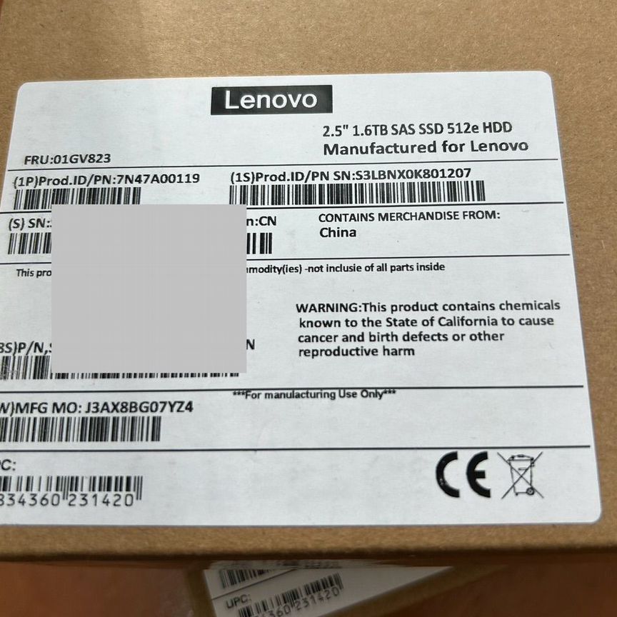 [01GV823] Жесткий Диск Lenovo Ssd 1.6tb7n47a00119