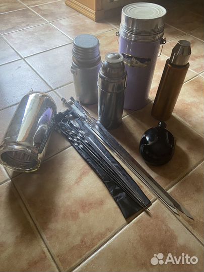 Термосы СССР, фляшки, шампурв