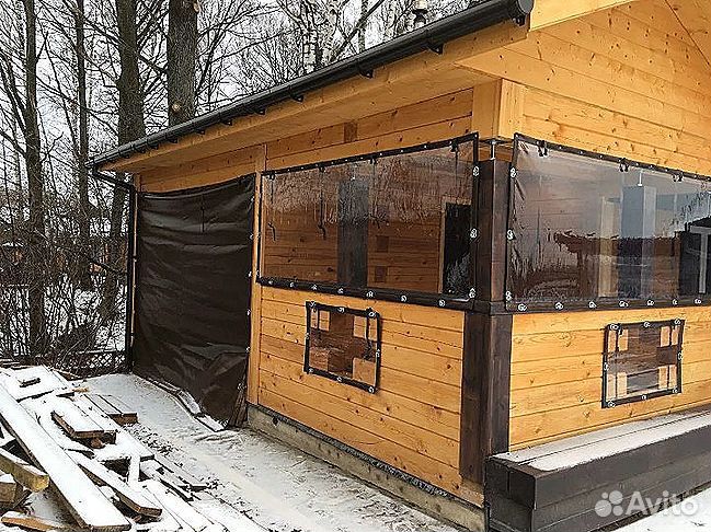 Мягкие окна для веранды террасы, беседки, под ключ