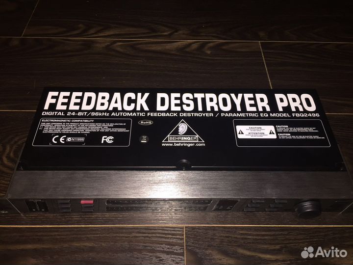 Подавитель behringer feedback destroyer profbq2496