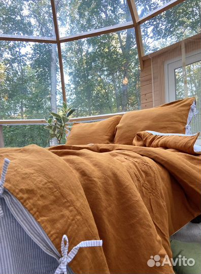 Комплект постельного белья astrid горчица евро