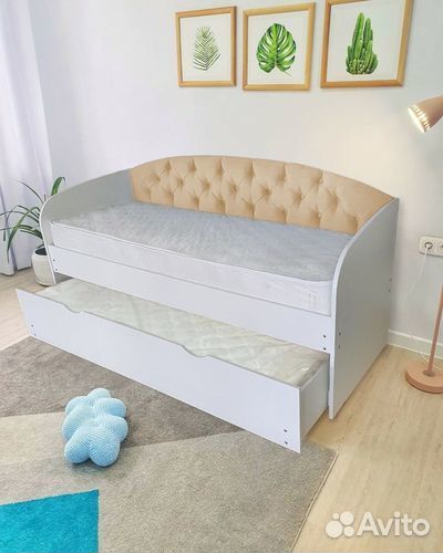 Кровать велюр лдсп для малыша доп место