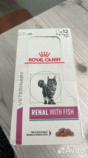 Корм для кошек royal canin renal with fish