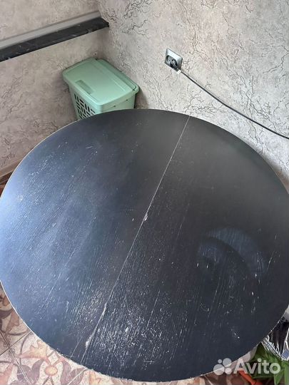 Стол кухонный круглый раскладной бу