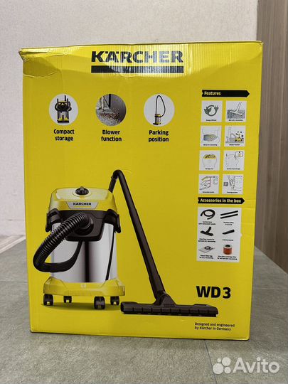 Хозяйственный пылесос Karcher WD 3 S V-17/4/20