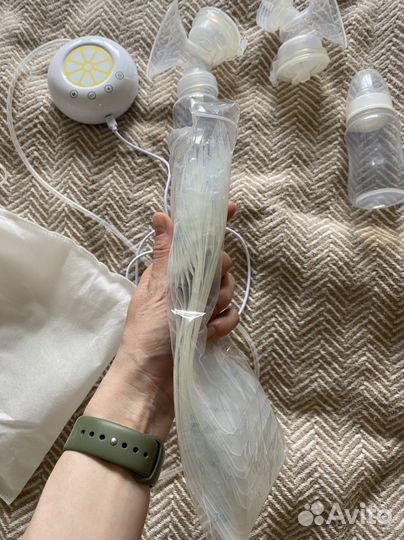 Молокоотсос электрический с пакетами для молока