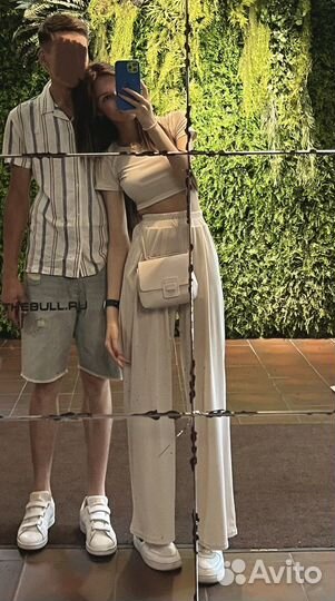 Костюм в рубчик топ/футболка и брюки