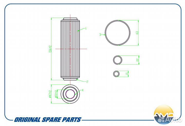 Фильтр масляный amdfl224 AMD