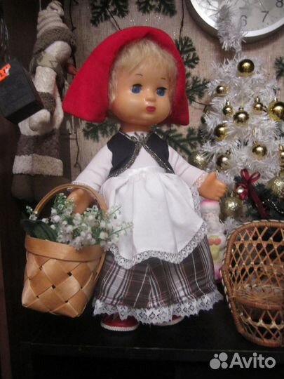 Кукла Гуля красная шапочка советская