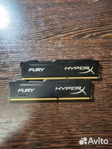 Оперативная память Hyperx Fury ddr3 2x4gb(8) 1600