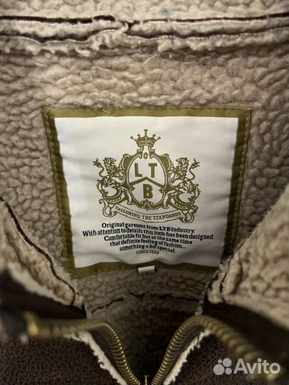 Дубленка мужская искусственная авиатор