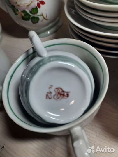 Чайно кофейный сервиз добрушский фарфоровый завод