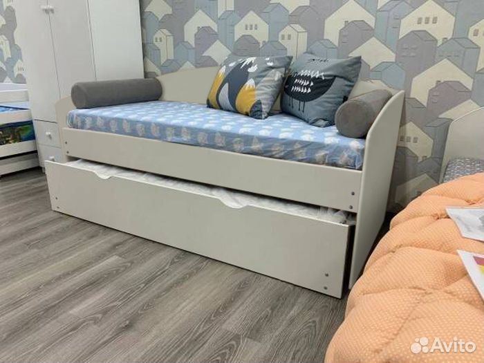 Кровать детская без мягкой спинки лдсп 2е спальное