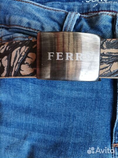 Ремень кожаный для джинс ручная работа