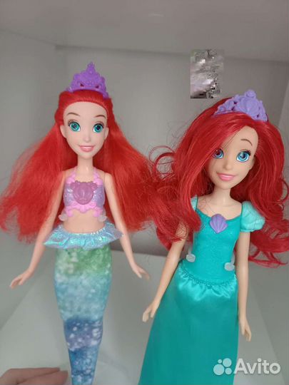 Лот 2шт Кукла Ариэль прющая Hasbro оригинал