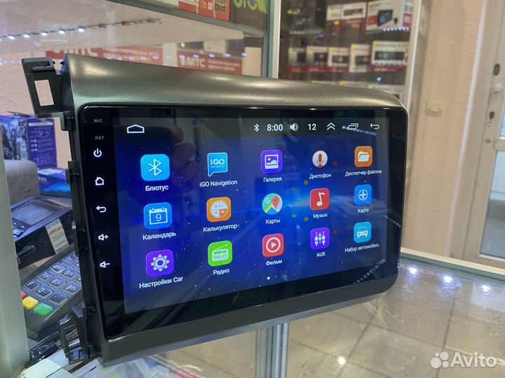 Магнитола android Honda Civic 2012-2015