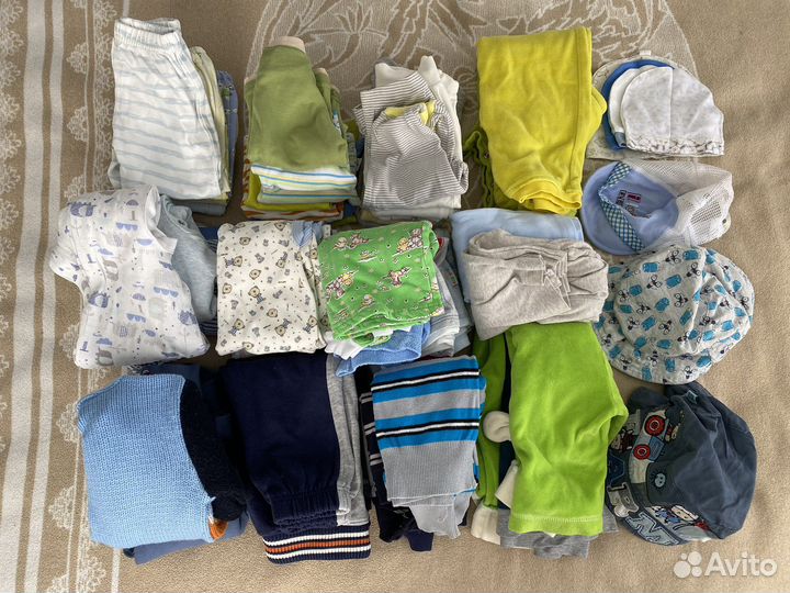 Большой пакет одежды для мальчика 0-1 года