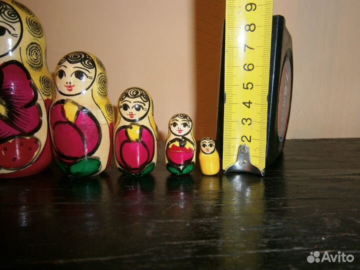 Матрешка 10 штук СССР большая высота 29 см Полхов
