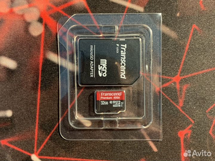 Карта памяти micro sd 32 гб Transcend premium 400x