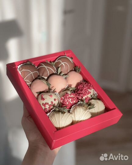 Клубника в шоколаде коробки