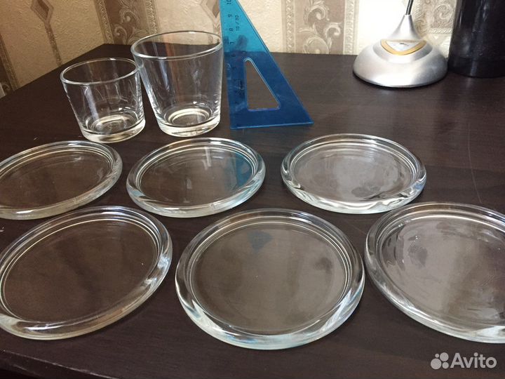 Подсвечники стекло 8 штук