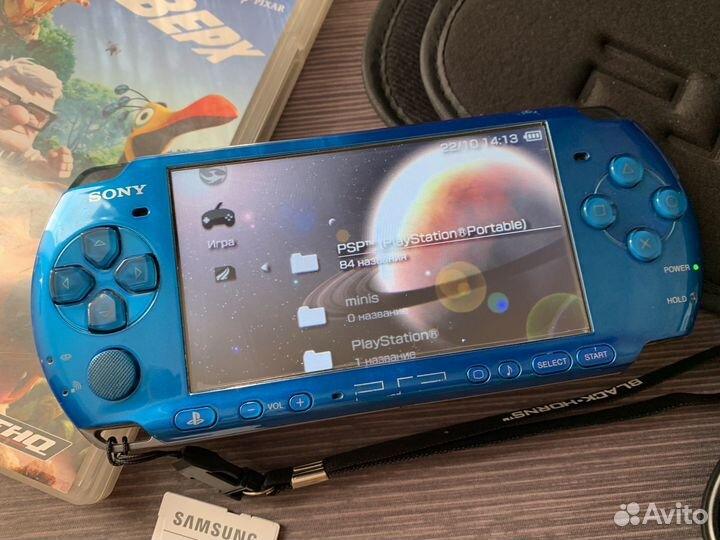 Sony PSP 3008 Vibrant Blue 64gb 400 игр (комплект)