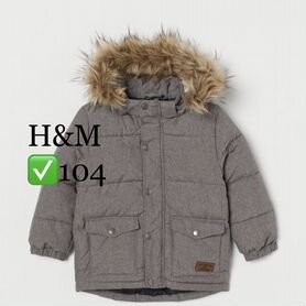 H&M 104 куртка/парка демисезонн стеганая/новая hm