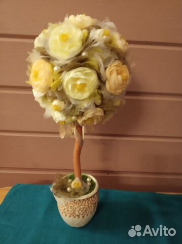 Дерево из цветов, декор. h-40 см, d-20 см