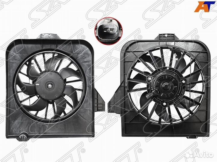 Диффузор радиатора в сборе chrysler voyager/dodge