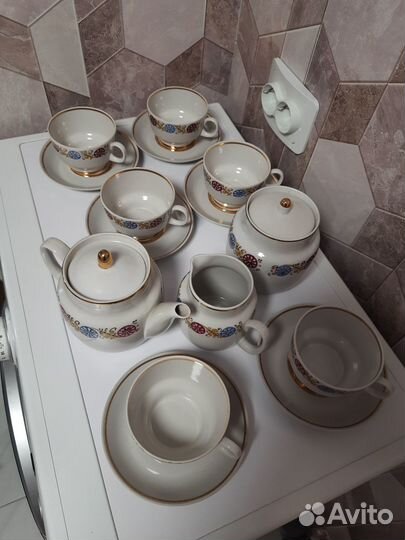 Чайный фарфоровый сервиз СССР