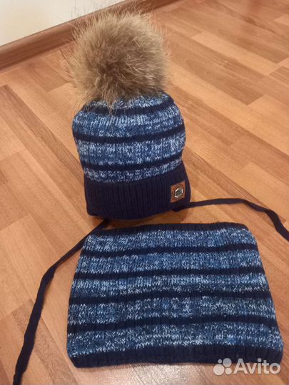 Комплект шапка и снуд