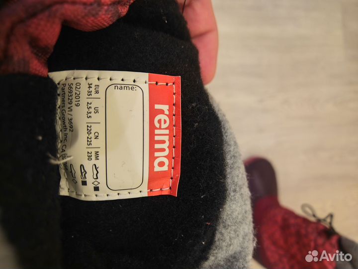 Сапоги зимние детские Reima 34/34 размер italia