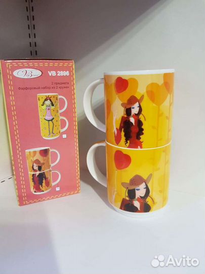Кружка фарфоровая, подарочные наборы