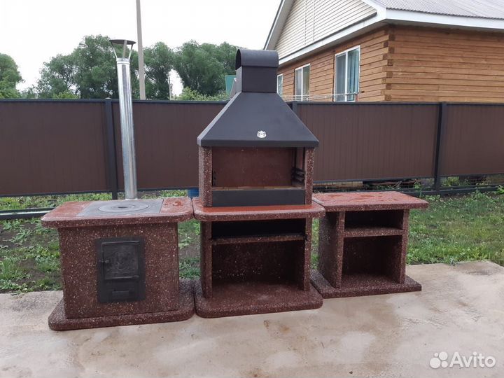 Модульная печь барбекю, гриль, мангал