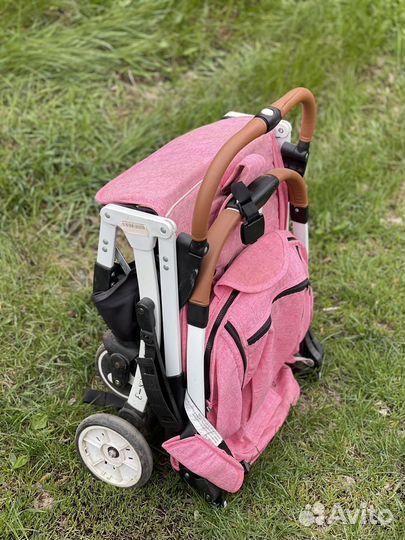 Коляска yoya plus 3 розовая