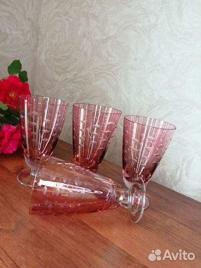 Бокалы цветное стекло СССР