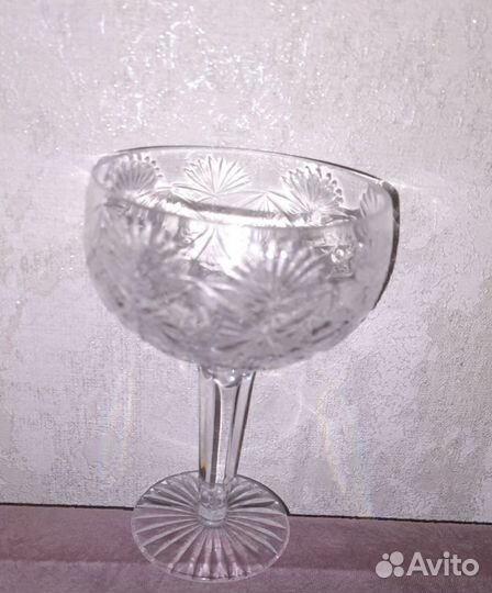 Вазочка хрусталь СССР для варенья, сладостей
