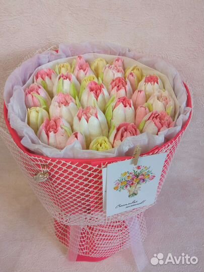 Букет из зефира. Цветы