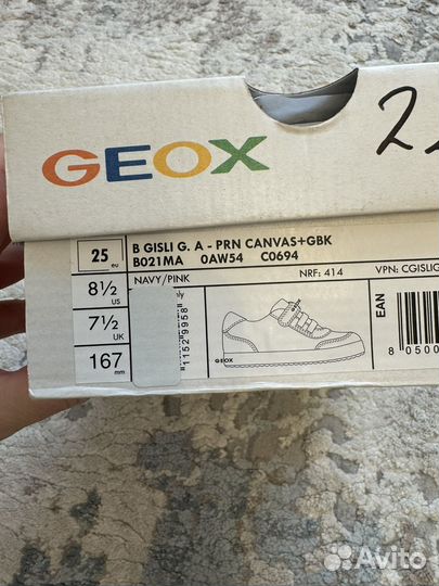 Geox кроссовки 25