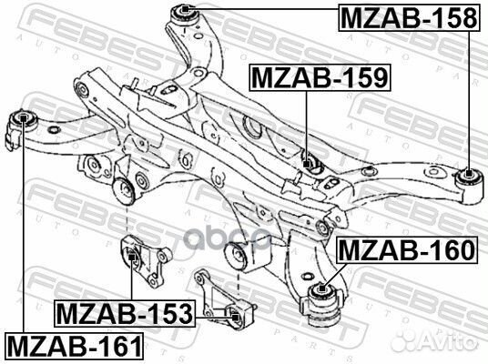 Сайлентблок задней балки подходит для mazda CX