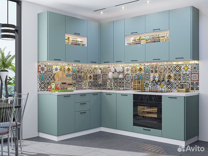 Кухня угловая Флэт. В наличии. лдсп