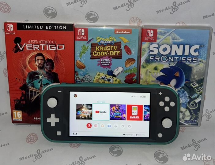 Switch Lite + 64 Гб + игры (MediaSalon)