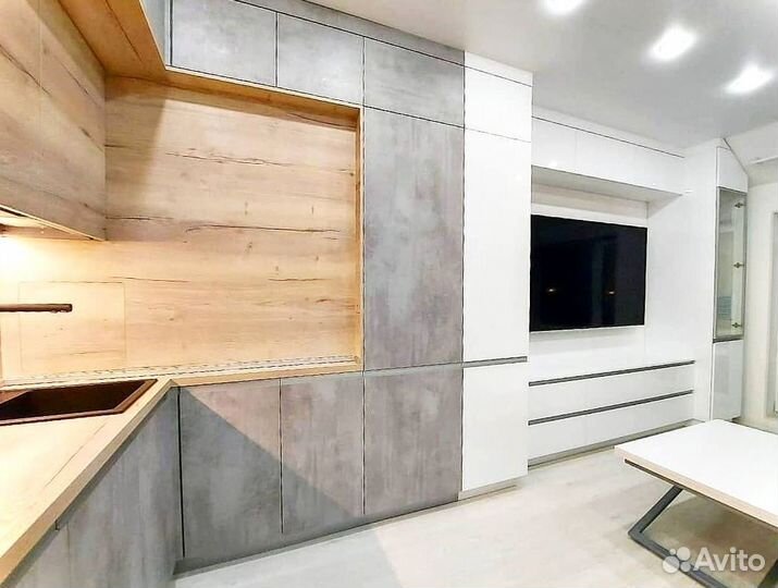 Кухня в потолок